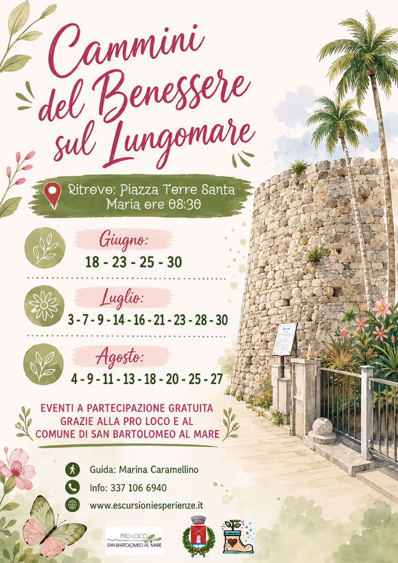 CAMMINI DI BENESSERE A SAN BARTOLOMEO AL MARE