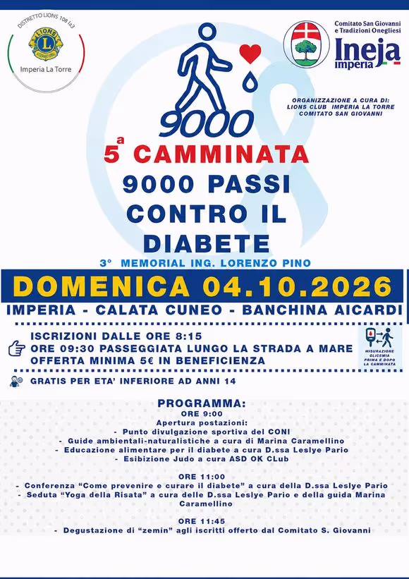 900 passi contro il Diabete