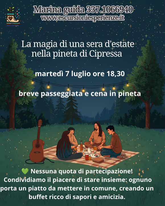 Passeggiata e cena in pineta 